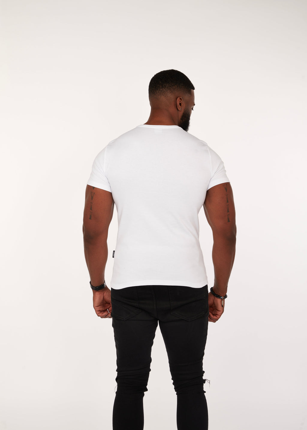 Tapered Menswear White Short Sleeve Tapered Fit Henley